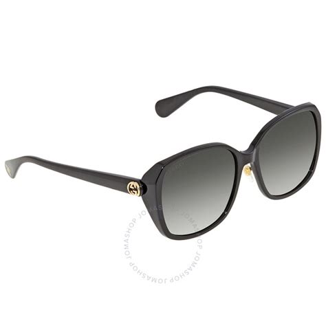 Gucci Grey Gradient Round Ladies Sunglasses GG0371SK 001 